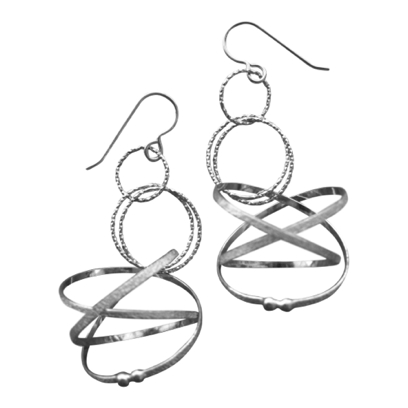 Mobius Triple Loop Earring 

Sterling silver
ERDR34-S

